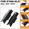 Hisencn Grill Replacement Parts for Dyna Glo DGF350CSP DGC350CNP-D DGH353CRP Grill, Porcelain Steel Heats Tents Plates and Stainless Steel Straight Burner Pipe Tubes Grill Parts Repair Kit, 2 Pack