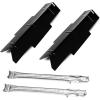 Hisencn Grill Replacement Parts for Dyna Glo DGF350CSP DGC350CNP-D DGH353CRP Grill, Porcelain Steel Heats Tents Plates and Stainless Steel Straight Burner Pipe Tubes Grill Parts Repair Kit, 2 Pack