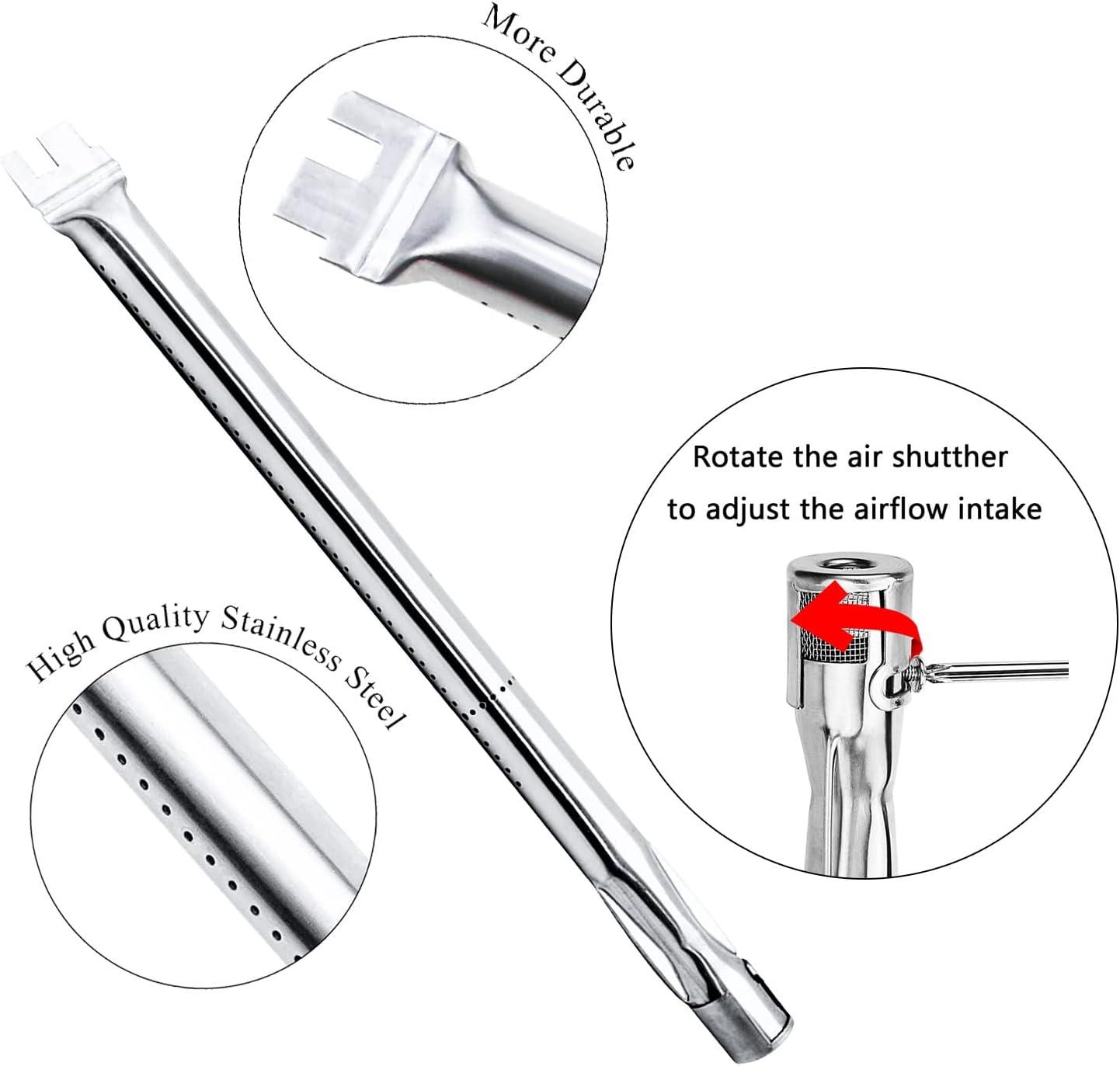 imageHisencn Repair Kit for Ducane Gas Barbecue Grill 30400040 3100 3200 3400 Burner Tube Stainless Heat Plate Tent Burner Cover Replacement for Ducane 3 Burner DUCHD1 30500048 30500602 DUCHP1