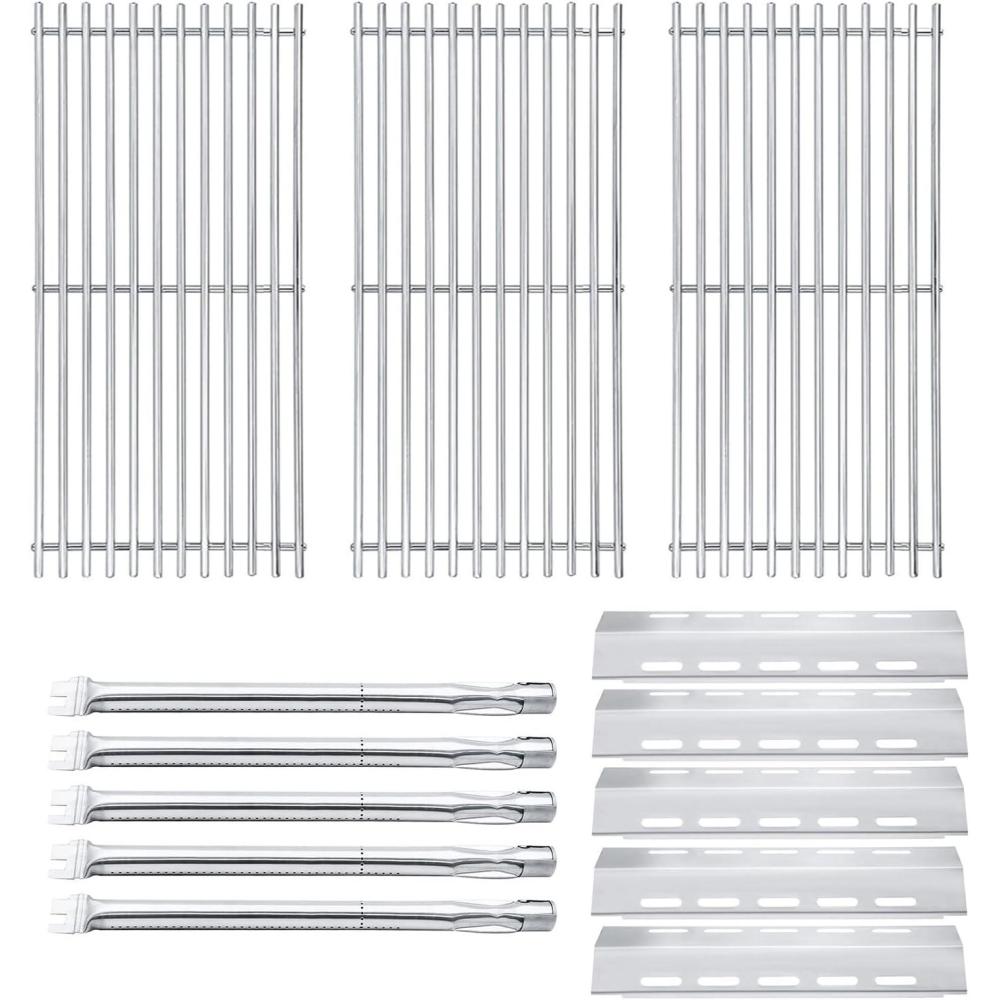 imageHisencn Replacement Parts for Ducane 5 Burner 30500701 30500097 30557401 30557801 3055750130558501 30400043 30400042 Burner Tube Heat Plate for Ducane Gas Grill Replacement Parts DUCHD15 Burner5 Heat plate 3 Grids