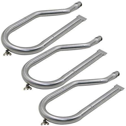 imageHisencn Stainless Steel Gas Grill Burner Replacement BBQ Tube Pipe Burner Parts for Costco Kirkland 7200011 7200108 7200021 Nexgrill Virco Classic Models 16 12 inch x 6 18 inchSet of 3