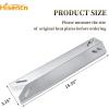 Hisencn 15.35” Heat Plates for Cuisinart 2556, 2456, GAS2456AS, GAS2556AS, GAS1456ASO, GAS1456BSO, GAS2420AS, Heat Tents Replacement Parts for Cuisinart 5-Burner Gas Grill, Stainless Steel, 5-Pack(5 Heat plate)