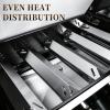 Hisencn 15.35” Heat Plates for Cuisinart 2556, 2456, GAS2456AS, GAS2556AS, GAS1456ASO, GAS1456BSO, GAS2420AS, Heat Tents Replacement Parts for Cuisinart 5-Burner Gas Grill, Stainless Steel, 5-Pack(5 Heat plate)