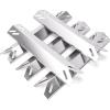 Hisencn 15.35” Heat Plates for Cuisinart 2556, 2456, GAS2456AS, GAS2556AS, GAS1456ASO, GAS1456BSO, GAS2420AS, Heat Tents Replacement Parts for Cuisinart 5-Burner Gas Grill, Stainless Steel, 5-Pack(5 Heat plate)