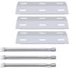 Hisencn Repair Kit for Ducane Gas Barbecue Grill 30400040, 3100, 3200, 3400 Burner Tube, Stainless Heat Plate Tent, Burner Cover Replacement for Ducane 3 Burner DUCHD1, 30500048, 30500602, DUCHP1