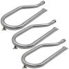 Hisencn Stainless Steel Gas Grill Burner Replacement, BBQ Tube Pipe Burner Parts for Costco Kirkland 720-0011, 720-0108, 720-0021, Nexgrill, Virco Classic Models, 16 1/2 inch x 6 1/8 inch,Set of 3