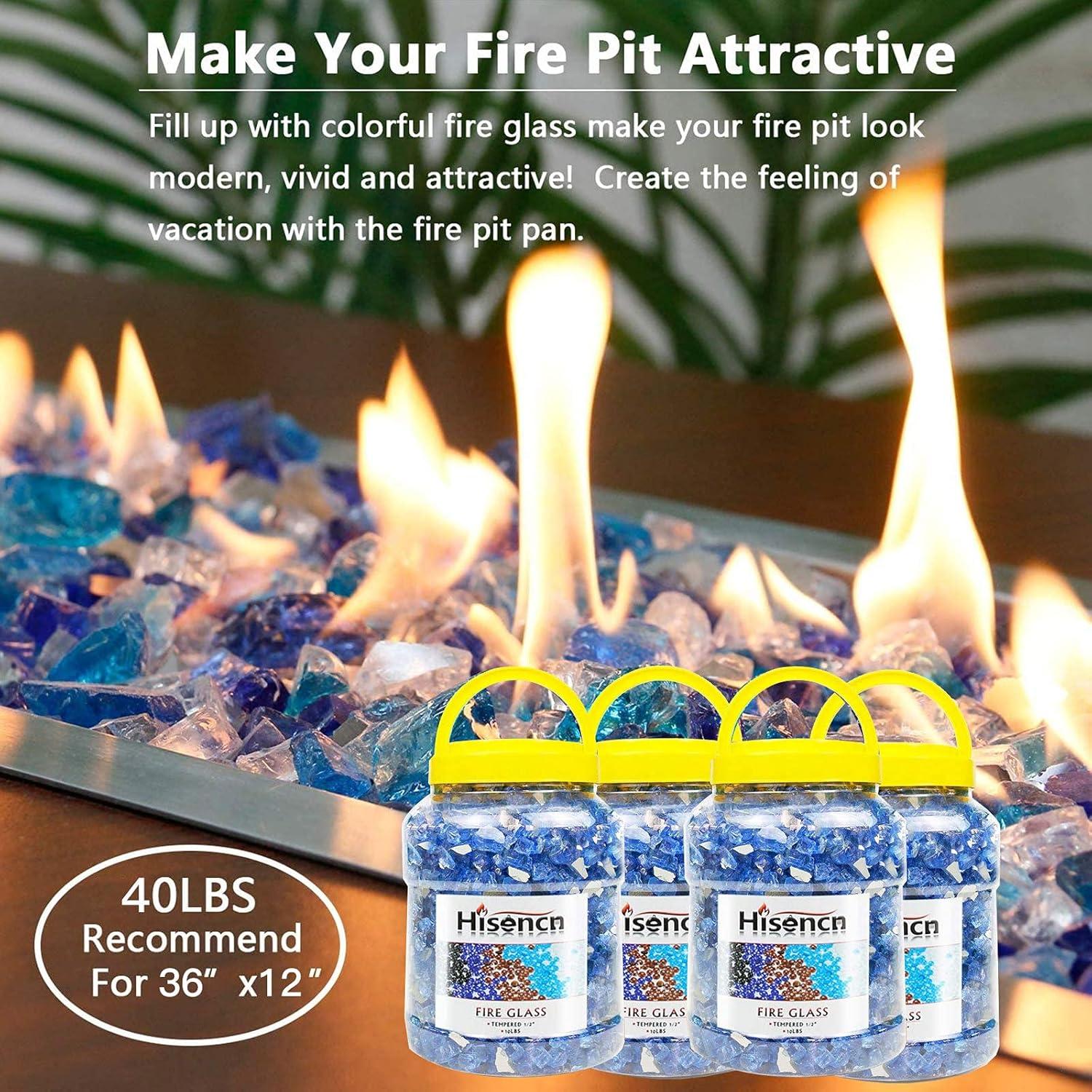 imageHisencn Dropin Fire Pit Kit 36 x 12 Inch Fire Pit Insert H Burner with Spark Ignition and Propane Hose Kit for Propane Fire Pit Fire Table Insert Indoor or Outdoor Decorative Fireplace36 x 12 in