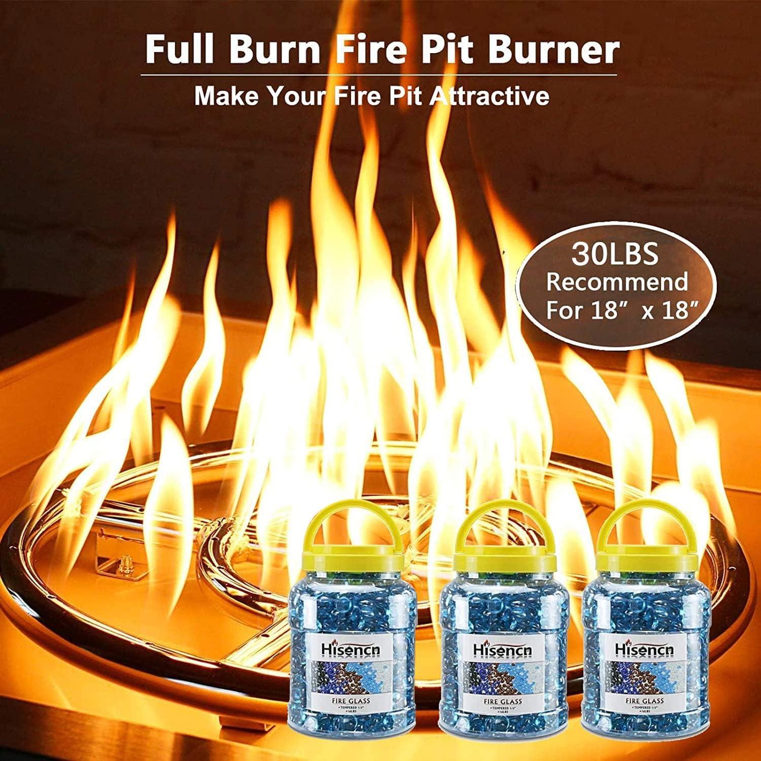 imageHisencn Dropin Fire Pit Kit 36 x 12 Inch Fire Pit Insert H Burner with Spark Ignition and Propane Hose Kit for Propane Fire Pit Fire Table Insert Indoor or Outdoor Decorative Fireplace24 in
