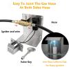 Hisencn Drop-in Fire Pit Kit 36 x 12 Inch, Fire Pit Insert H Burner with Spark Ignition and Propane Hose Kit for Propane Fire Pit, Fire Table Insert, Indoor or Outdoor Decorative Fireplace(36 x 12 in.)