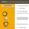 Hisencn Drop-in Fire Pit Kit 36 x 12 Inch, Fire Pit Insert H Burner with Spark Ignition and Propane Hose Kit for Propane Fire Pit, Fire Table Insert, Indoor or Outdoor Decorative Fireplace(36 x 12 in.)