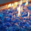 Hisencn Fire Glass 1/2 Inch – Caribbean Blue Reflective Tempered Fire Glass Rocks for Fire Pit, Outdoors and Indoors Natural or Propane Fireplaces, Fire Bowls Landscape Decoration, 10 Pounds(Caribbean Blue)