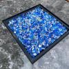 Hisencn Fire Glass 1/2 Inch – Caribbean Blue Reflective Tempered Fire Glass Rocks for Fire Pit, Outdoors and Indoors Natural or Propane Fireplaces, Fire Bowls Landscape Decoration, 10 Pounds(Cobalt Blue Caribbean Blue Platinum)