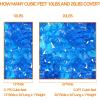 Hisencn Fire Glass 1/2 Inch – Caribbean Blue Reflective Tempered Fire Glass Rocks for Fire Pit, Outdoors and Indoors Natural or Propane Fireplaces, Fire Bowls Landscape Decoration, 10 Pounds(Caribbean Blue)