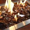 Hisencn Fire Glass 1/2 Inch – Caribbean Blue Reflective Tempered Fire Glass Rocks for Fire Pit, Outdoors and Indoors Natural or Propane Fireplaces, Fire Bowls Landscape Decoration, 10 Pounds(Copper)