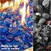 Hisencn Fire Glass 1/2 Inch – Caribbean Blue Reflective Tempered Fire Glass Rocks for Fire Pit, Outdoors and Indoors Natural or Propane Fireplaces, Fire Bowls Landscape Decoration, 10 Pounds(Caribbean Tropical Blue)