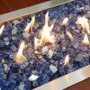 Hisencn Fire Glass 1/2 Inch – Caribbean Blue Reflective Tempered Fire Glass Rocks for Fire Pit, Outdoors and Indoors Natural or Propane Fireplaces, Fire Bowls Landscape Decoration, 10 Pounds(Pacific Blue)