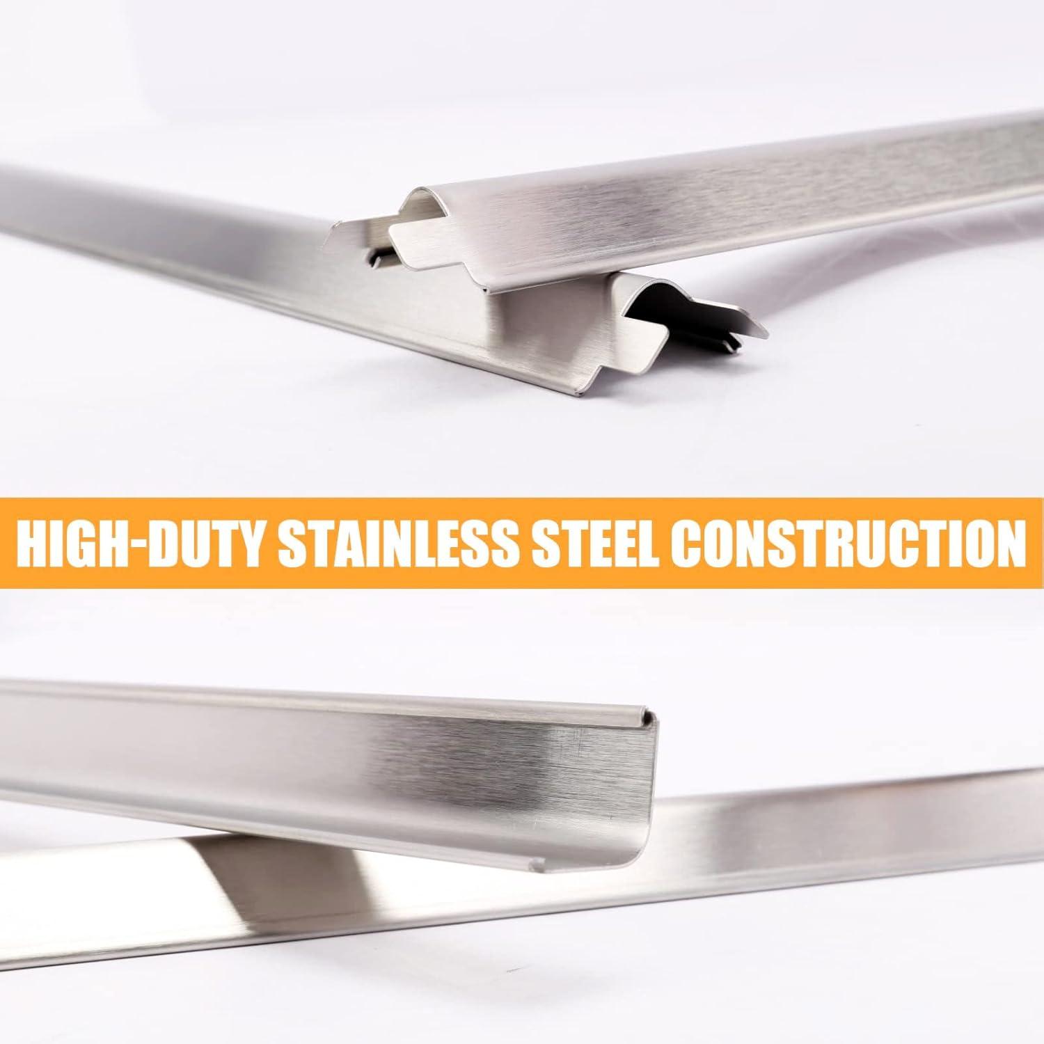 imageHisencn Heat Plates for Charbroil Performance 4 Burner 463365021 463365522 463352521 463350521 Heat Plate Replacement Parts for CharBroil G3250002W1 Heat Plates 155 inch Stainless Steel4