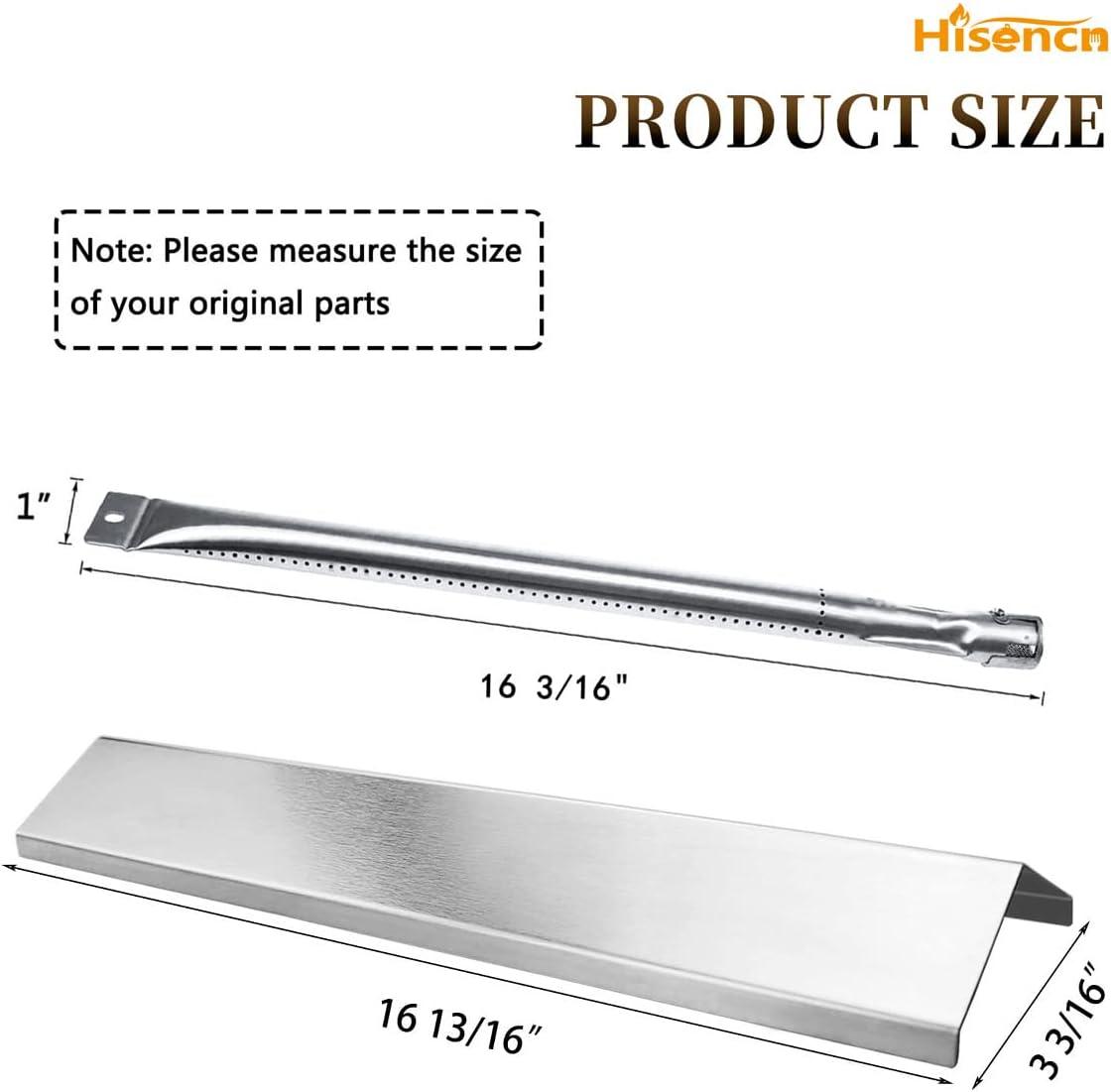 imageHisencn Parts Kit Replacement Fits for Brinkmann 5 Burner 8108501S Gas Grill Models Grill Burners Heat Plates Crossover TubesFor Brinkmann 8101750S