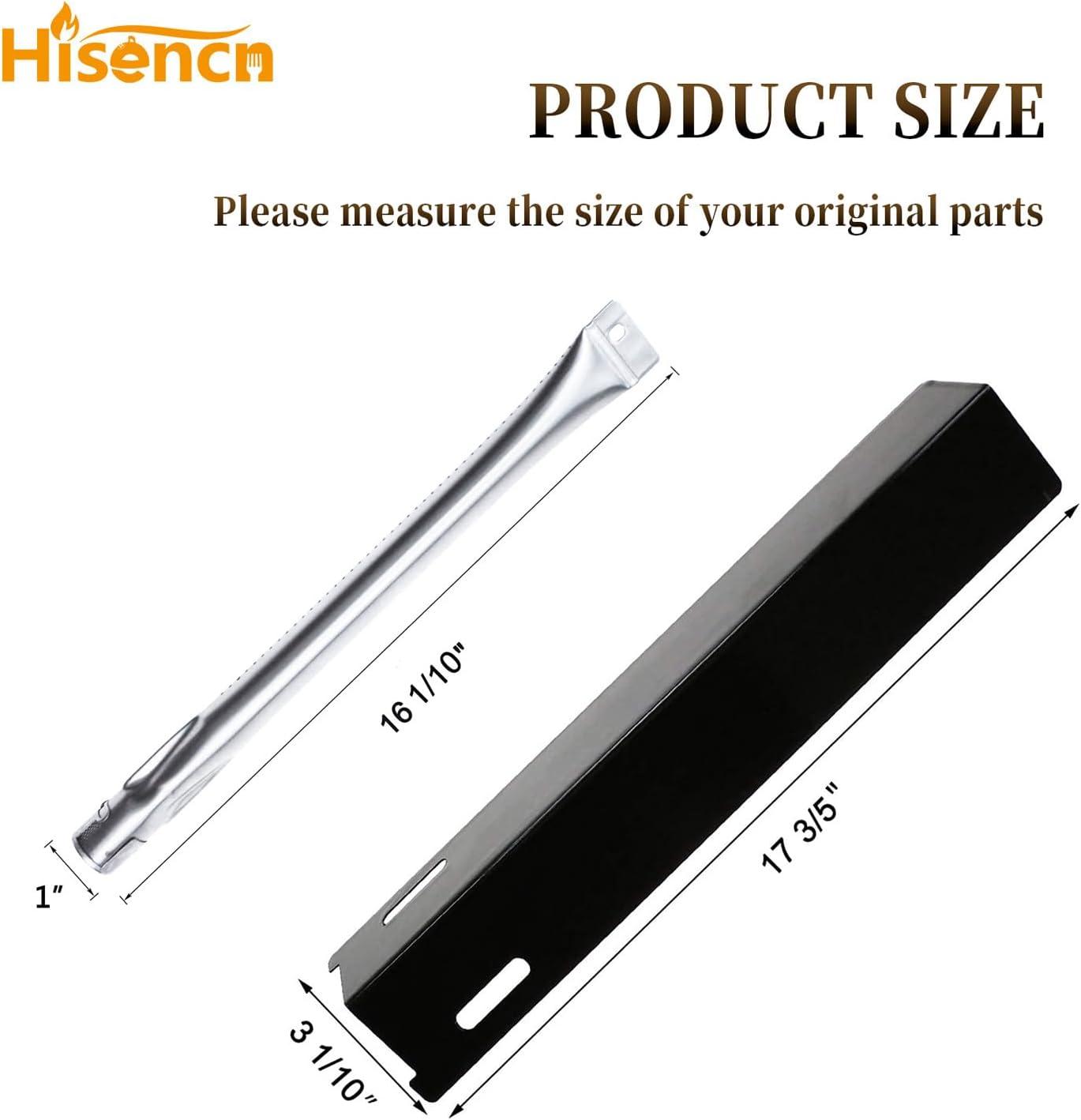 imageHisencn Parts Kit Replacement Fits for Brinkmann 5 Burner 8108501S Gas Grill Models Grill Burners Heat Plates Crossover TubesFor Brinkmann 8108501S