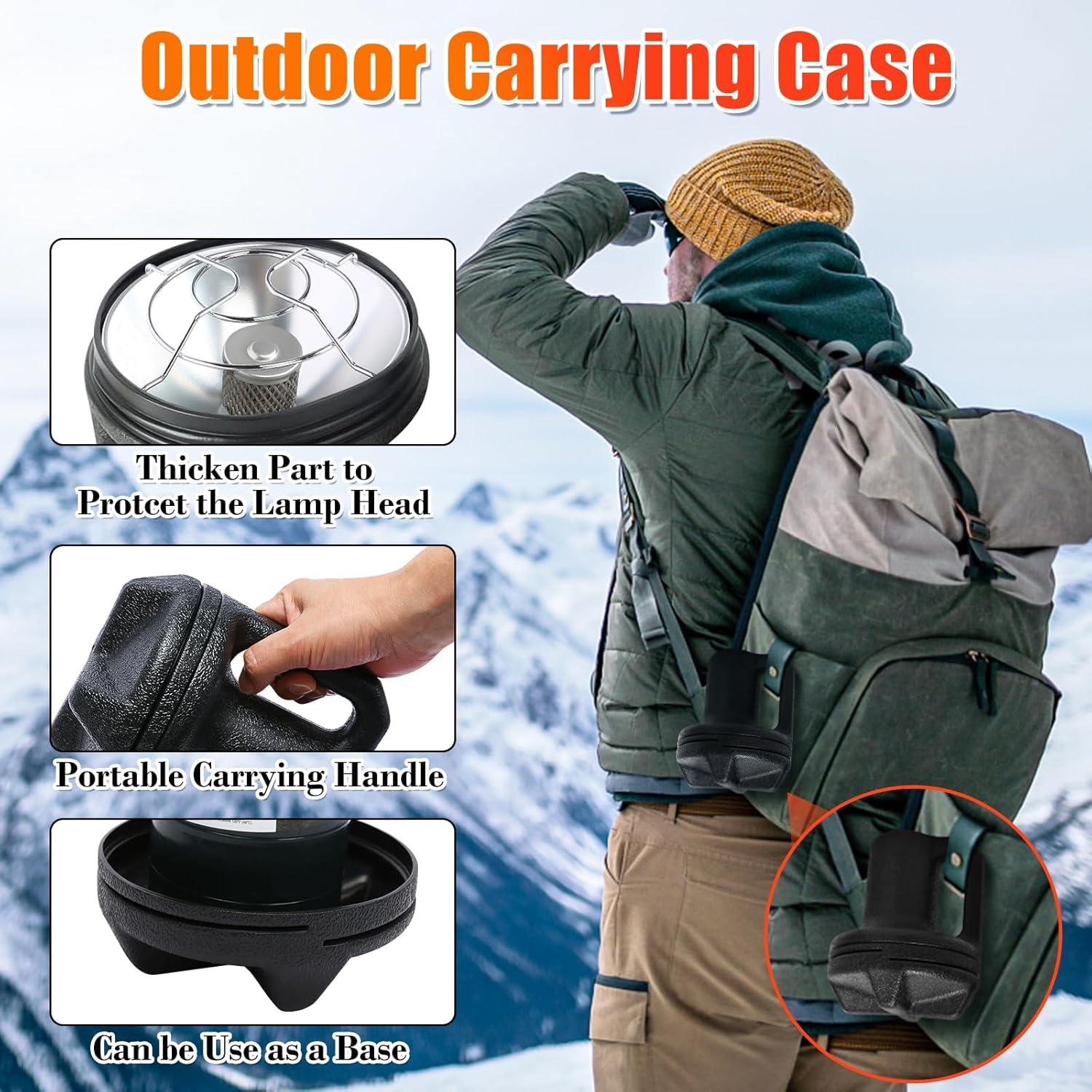 imagePortable Propane Heater for Outdoor 4300 BTU 2 In 1 Propane and Butane Heater for Patio Hiking Garage Ice Fishing Safe Heat for Winter