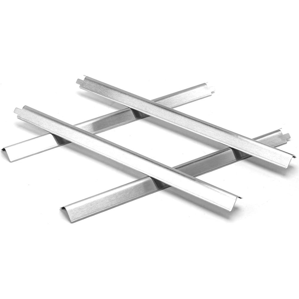 imageHisencn Heat Plates for Charbroil Performance 4 Burner 463365021 463365522 463352521 463350521 Heat Plate Replacement Parts for CharBroil G3250002W1 Heat Plates 155 inch Stainless Steel4