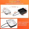 Grill Drip Pan for Home Depot Nexgrill 720-0830H 720-0830D 720-0896, Grease Catcher Cup Box for 720-0882A 720-0925P 720-0888S 720-0898, Grease Pan for Cuisinart CGG-7400, 15 Pack Aluminum Foil Liners(Square)