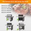 Hisencn 12.5” Heat Deflector for Weber Genesis II 300 Series, Genesis II E-310/S-310, II E-315/S-315, II E-330, II E/S-335 Gas Grill, for Weber Genesis II Parts 66040, Stainless Steel, 3-Pack(For Genesis 400)