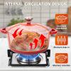 Hisencn Enameled Cast Iron Cookware Set – 7 Piece Dutch Ovens Set, Sauce Pan, Skillet, 3 Lids, Pots and Pans Set, Ceramic Coated Cast Iron, Heavy Duty, Gas/Induction Compatible, PFA Free, Rouge Red(Red)