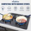 Hisencn Enameled Cast Iron Cookware Set – 7 Piece Dutch Ovens Set, Sauce Pan, Skillet, 3 Lids, Pots and Pans Set, Ceramic Coated Cast Iron, Heavy Duty, Gas/Induction Compatible, PFA Free, Rouge Red(Navy Blue)
