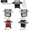 Hisencn Grill Burner Tube Replacement for Brinkmann 810-2511-S, 810-2512-S, 810-3660-S, 810-4220-S, 810-4535-S and more Gas Grill Models, 15 5/16 inch Stainless Steel Burner Pipe