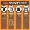 Hisencn Grill Replacement Parts for Charbroil Performance 463342119, 463332718, 463347017, 463335517, 463376419, Grill Parts for Char-Broil 4 Burner Grill 463377017, 463376017, 16.93 inch Heat Plate(304 Stainless Steel)