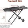 Hisencn Grill Stand for Weber Q1200, Q1000, Q2200, Q2400 Portable Grill Cart for Blackstone 17″& 22″ Table Top Griddles, Griddle Stand for Blackstone & Weber Travel and Camping(30 IN.)