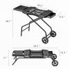 Hisencn Grill Stand for Weber Q1200, Q1000, Q2200, Q2400 Portable Grill Cart for Blackstone 17″& 22″ Table Top Griddles, Griddle Stand for Blackstone & Weber Travel and Camping(31 IN.)