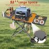 Hisencn Grill Stand for Weber Q1200, Q1000, Q2200, Q2400 Portable Grill Cart for Blackstone 17″& 22″ Table Top Griddles, Griddle Stand for Blackstone & Weber Travel and Camping(30 IN.)