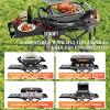 Hisencn Grill Stand for Weber Q1200, Q1000, Q2200, Q2400 Portable Grill Cart for Blackstone 17″& 22″ Table Top Griddles, Griddle Stand for Blackstone & Weber Travel and Camping(26 IN.)