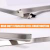 Hisencn Heat Plates for Charbroil Performance 4 Burner 463365021, 463365522, 463352521, 463350521, Heat Plate Replacement Parts for Char-Broil, G325-0002-W1 Heat Plates, 15.5 inch, Stainless Steel(5)