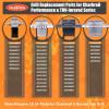 Hisencn Heat Plates for Charbroil Performance 4 Burner 463365021, 463365522, 463352521, 463350521, Heat Plate Replacement Parts for Char-Broil, G325-0002-W1 Heat Plates, 15.5 inch, Stainless Steel(5)