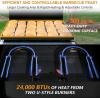 Hisencn Portable Flat Top Grill Propane Gas Grill for Outdoor, Camping, Tabletop, Kitchen, Tailgating, RV – 369 sq. in. Heavy Duty & 24000 BTUs Griddle for BBQ Grill, 22 Inch with Hood, with Carry Bag