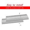 Hisencn Universal Replacement Adjustable Stainless Steel Heat Plate Shield, Heat Tent, Flavorizer Bar, Burner Cover, Flame Tamer for Brinkmann Gas Grill, Heavy Duty, Extends from 11.75″ up to 21″ L(4)