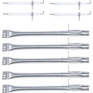 Hisencn Grill Burner Tube Replacement for Brinkmann 810-2511-S, 810-2512-S, 810-3660-S, 810-4220-S, 810-4535-S and more Gas Grill Models, 15 5/16 inch Stainless Steel Burner Pipe