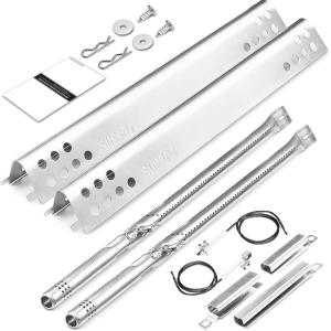 Hisencn Grill Replacement Parts for Charbroil Performance 463342119, 463332718, 463347017, 463335517, 463376419, Grill Parts for Char-Broil 4 Burner Grill 463377017, 463376017, 16.93 inch Heat Plate(304 Stainless Steel)