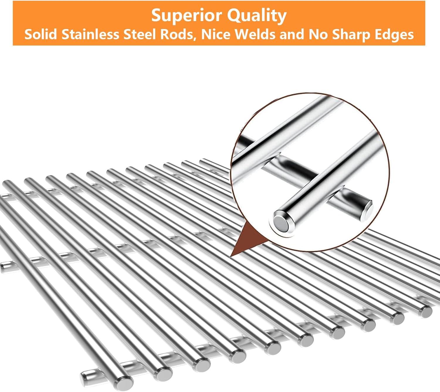 image15 inch Cooking Grates for Weber Spirit 200 Series with Side Control Panel Genesis Silver A Spirit 500 Cast Iron Grill Grates for Weber 7522 75237521 Spirit E210 E200 S210 S20020092012Stainless Steel