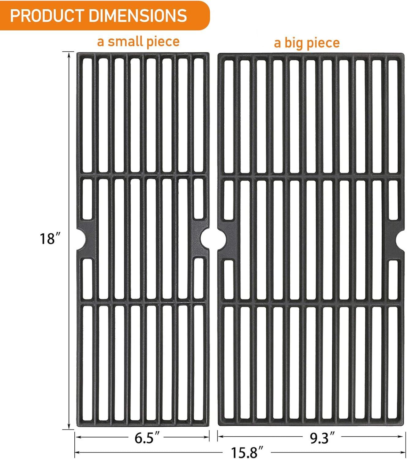 image304 Stainless Steel Grill Grates for Charbroil Performance 463342119 463347017 463335517 463376017 Grill Grates Replacement for CharBroil 463342118 463347418 463347519 G4700003W1 G4700002W1Cast Iron