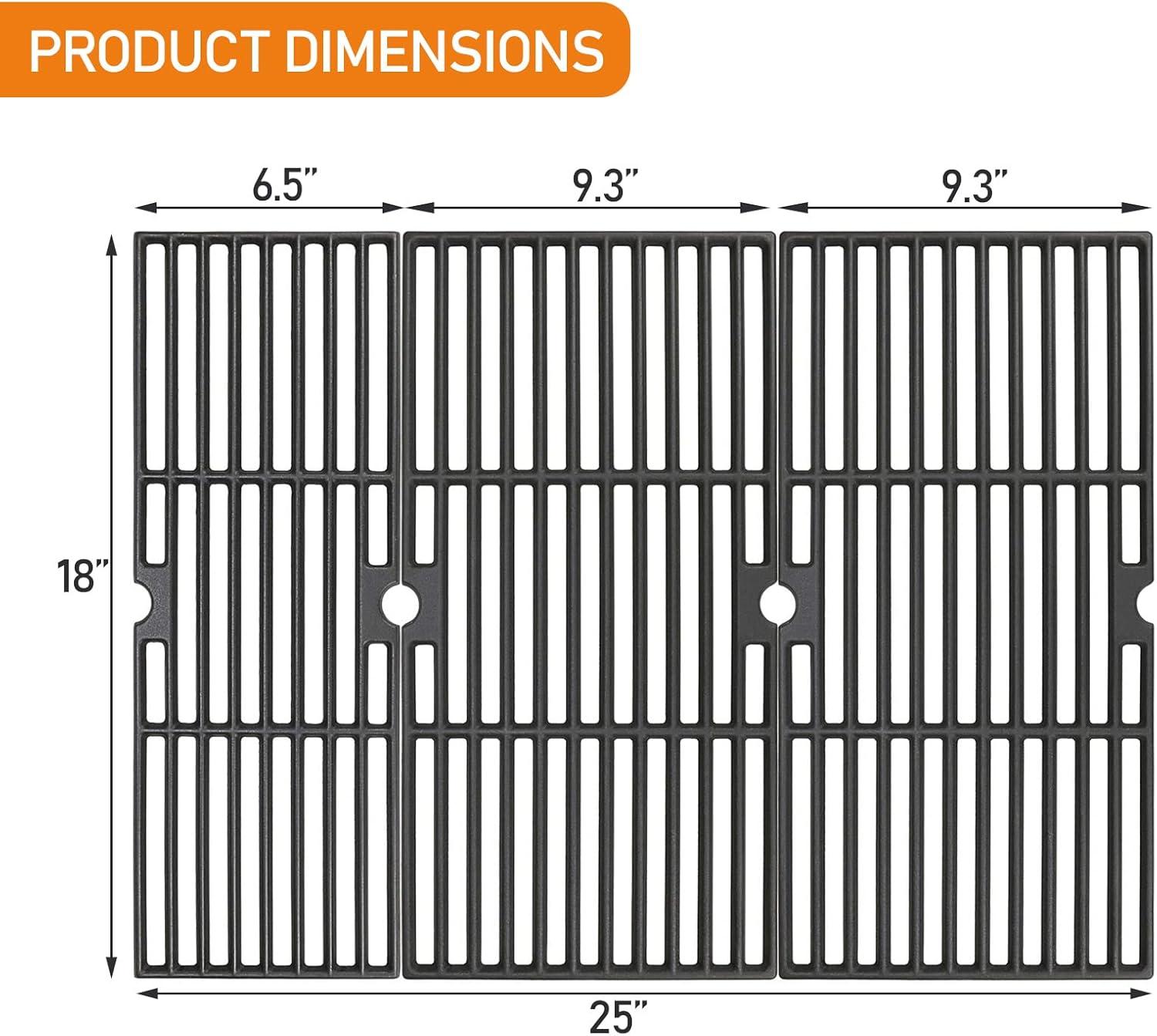 image304 Stainless Steel Grill Grates for Charbroil Performance 463342119 463347017 463335517 463376017 Grill Grates Replacement for CharBroil 463342118 463347418 463347519 G4700003W1 G4700002W1Cast Iron