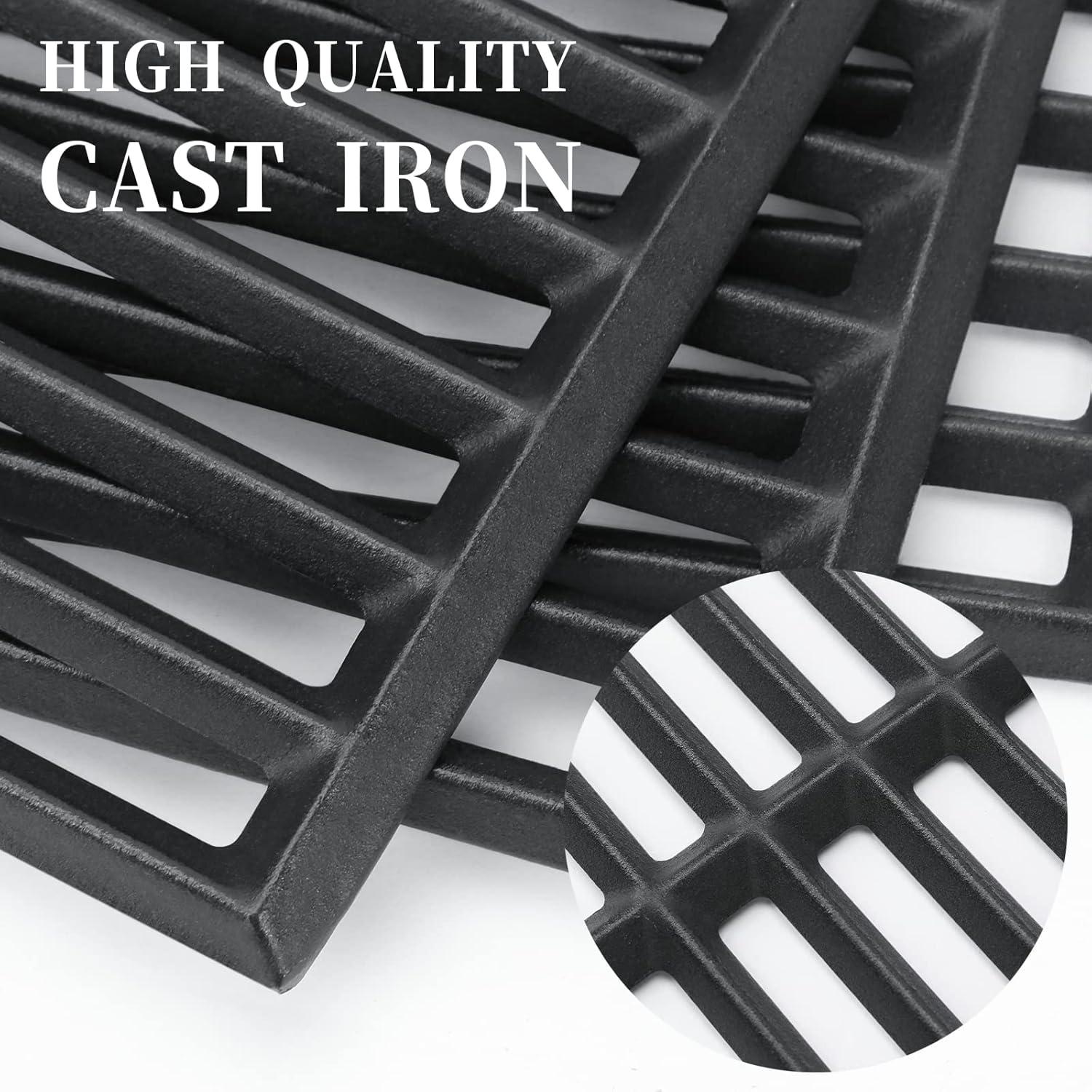 imageHisencn Porcelain Cast Iron Cooking Grates for CharGriller Duo 5050 3001 5650 3008 3030 3725 4000 2121 King Griller 3008 5252 1975 inch Coated Cast Iron Grill Grids Replacement19 12 x 31 12