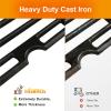 Hisencn Porcelain Cast Iron Cooking Grates for Char-Griller Duo 5050, 3001, 5650, 3008, 3030, 3725, 4000, 2121, King Griller 3008 5252, 19.75 inch Coated Cast Iron Grill Grids Replacement(14 1/4” x 16 6/7”)