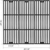 Hisencn Porcelain Cast Iron Cooking Grates for Char-Griller Duo 5050, 3001, 5650, 3008, 3030, 3725, 4000, 2121, King Griller 3008 5252, 19.75 inch Coated Cast Iron Grill Grids Replacement(20 1/4 in)