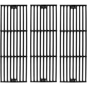 Hisencn Porcelain Cast Iron Cooking Grates for Char-Griller Duo 5050, 3001, 5650, 3008, 3030, 3725, 4000, 2121, King Griller 3008 5252, 19.75 inch Coated Cast Iron Grill Grids Replacement(20 1/4 in)