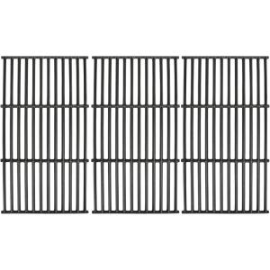 Hisencn Porcelain Cast Iron Cooking Grates for Char-Griller Duo 5050, 3001, 5650, 3008, 3030, 3725, 4000, 2121, King Griller 3008 5252, 19.75 inch Coated Cast Iron Grill Grids Replacement(19 7/10” x 31 7/8”)