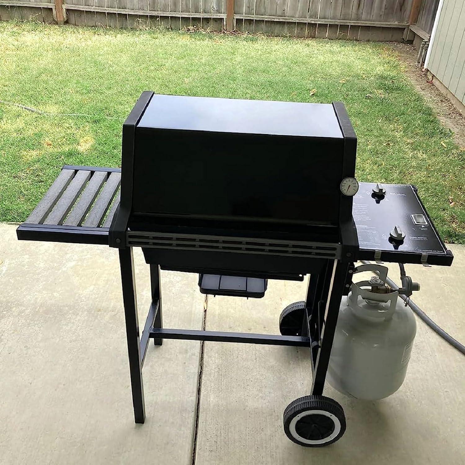 imageHisencn 80580 Catch Pan Holder for Weber Q200 and Q300 Series Gas Grill Drip Tray for Weber Q200 Q300 Q220 Q240 Q2000 Q2200 Q320 Collection Pan with 15 Pack Aluminum Foil Liner Replace Part for 418779 x 74 x 3 inches for Weber 7515